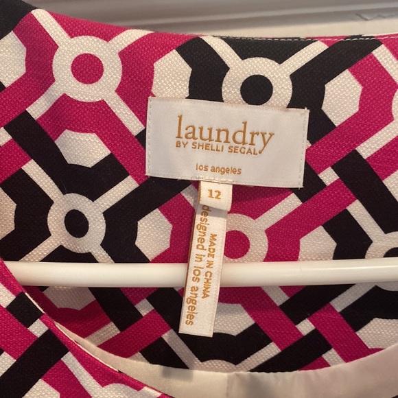 Laundry by Shelli Segal pink/black/white jacket size 12 - Picture 2 of 5